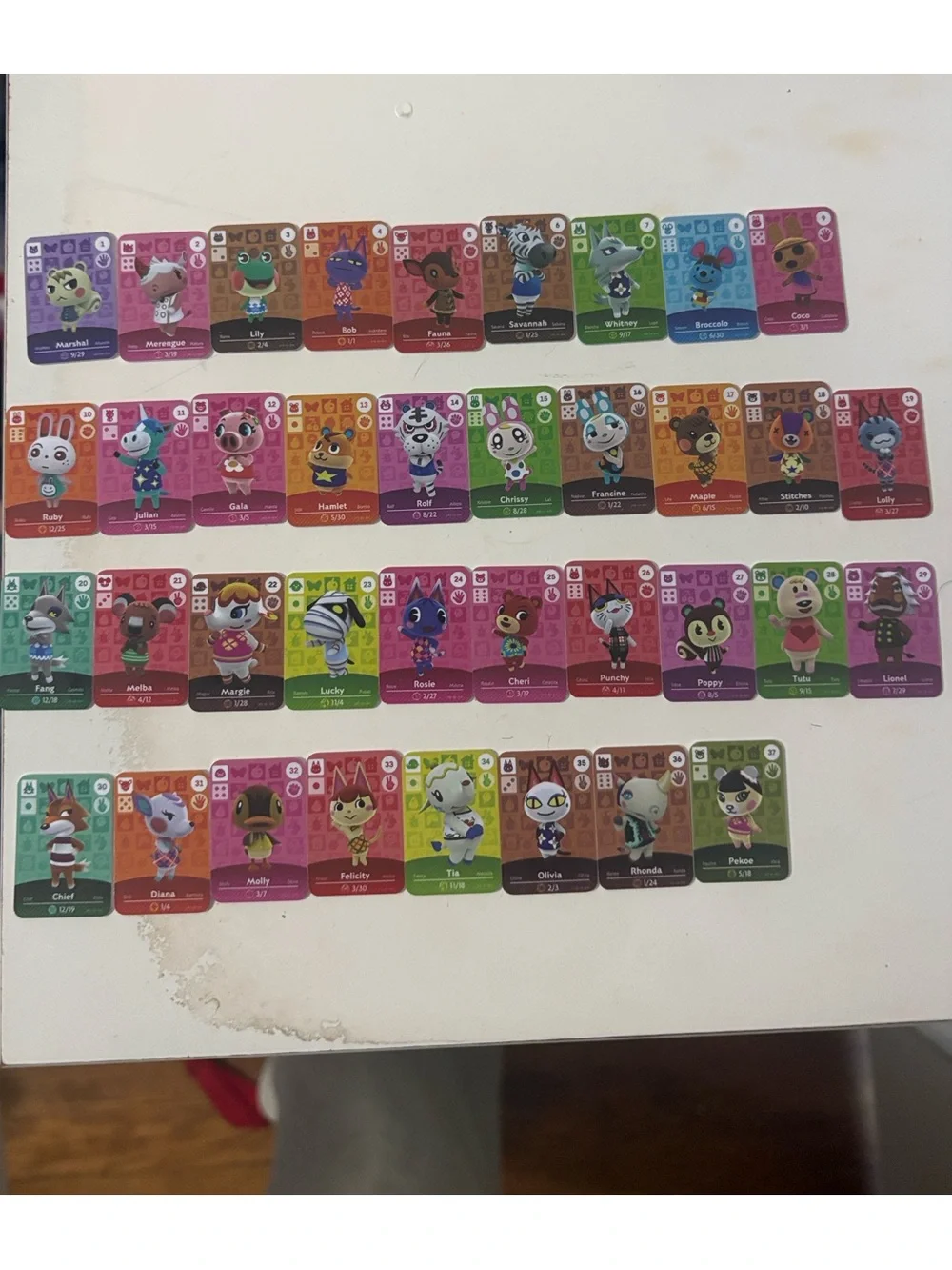 37 Animal Crossing Amiibo Cards